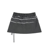 DYE-WASH TIE SKIRT (GRAY) F25ZD968