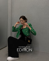 【MADE】カラーレスクロップドジャケット