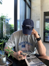 ルックグラフィーアメリカグラフィックプリントオーバーサイズショートTシャツ