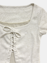 Stitch-Up Lace-Up Tee