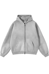 ビンテージスプレーダイドジップアップフーディー Light Gray