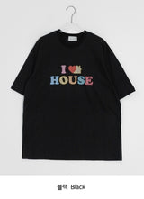 [unisex] カヒルハウスプリントオーバー半袖Tシャツ