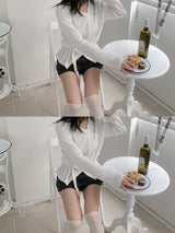 Lauren Ribbed Strap Long Sleeve Wrap (4 Colors)