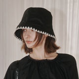 トライアングル ステッチバケットハット (Black)
