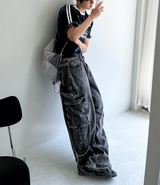 Silver Glossy String Backpack