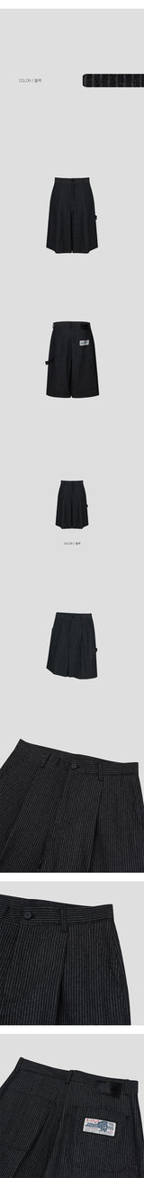 [S/S] ピンストライプバミューダパンツ