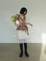 LAYERED TULLE RUFFLE MINI SKIRT (3COLORS!)