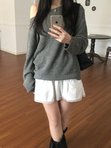 ネフオフショルダーニットウェア (3color)