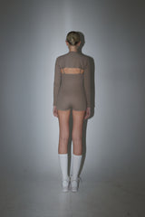 BODYSUIT + BOLERO CARDIGAN SET MOCHA