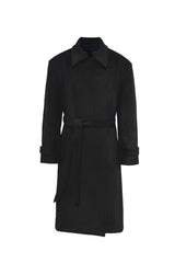 Structured Wool Tie Coat