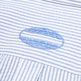 PARAGRAPH HERITAGE OVAL CHECK SHIRT - SKY BLUE STRIPE