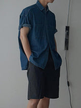 ASCLO Summer Denim Roll Up Shirt (2color)