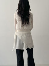 [Scarf SET] Bambi Layered See-through Mini One Piece