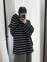 sheer striped long sleeve