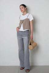 Washed Boots Cut Jeans_Gray