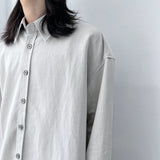 Raw-Hem Drop-Shoulder Shirt
