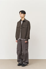 Mark Cropped Checked Shirt (3color)