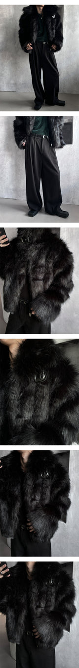 [F/W] Black western fur jacket