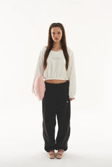 Mix logo sweatshirt - ivory