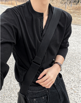 cosyharu henly-neck boonddo long-sleevd shirt