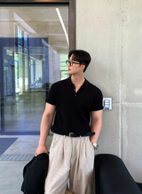 nade Cool Cable Collar Short Pant Knit