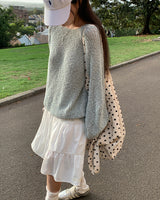 [ORIGINAL] Salted Summer Raglan Boucle Knit