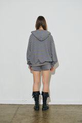 セットstフードジップアップ (grey)