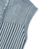 CHERRY CAP SLEEVE KNIT VEST [SKY]