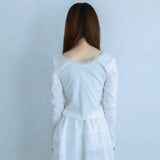 lace letter tee (white)