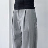 ドレープホワイトグレースーツパンツ