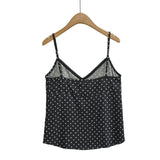 Celi Lace Trim Dot Top