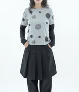 [fiebre] pattern layered long sleeve 