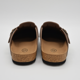 Boston Suede Buckle Slides (3c)