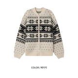 [F/W] スノーノルディックニットジップアップ(3color)