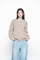 25SS EATHER WARPEN OVERSIZE KNIT BEIGE