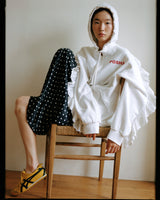 frill logo hood zip-up
