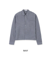 Mog Crop Check Shirt
