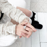 Velvet Crystal Heart Ring