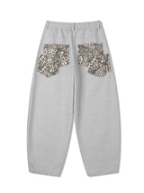 Denid Leopard Double Pocket Pants