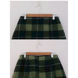 MATCHA CHECK MINI SKIRT