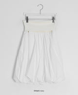Neva Shirring Balloon Midi Skirt