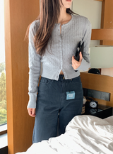 Daily Mood Slim Cable Knit Cardigan (5color)