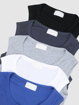Orb Cut Henley Neck Sleeveless (5c)