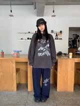 カンラブプリンティングオーバー長袖Tシャツ