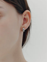 26SS★ Volume Square (C) One-Touch Earrings