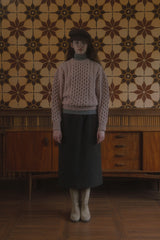 Usual cable knit_pink