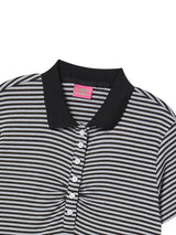 STRIPE COLLAR TEE (LIGHT PURPLE)