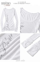 Trend lettering long-sleeve tee
