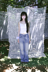 PASTEL FLOWER LACE SLEEVELESS (2COLOR)
