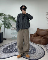 Kubi Wave Curved Cotton Pants